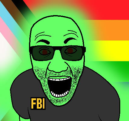 High Quality LGBTQIA+ FBI Soyjak Blank Meme Template