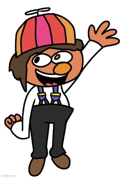 to distract you from the pluck thing, here's my new character! his name's Timothy and he's a former kids show host | made w/ Imgflip meme maker