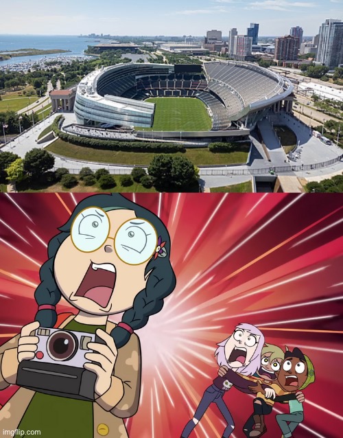 There’s nothing more ugly than Soldier Field | image tagged in chicago,chicago bears,stadium,sports,nfl memes,nfl | made w/ Imgflip meme maker