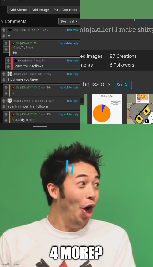 4 MORE? | image tagged in pogchamp | made w/ Imgflip meme maker
