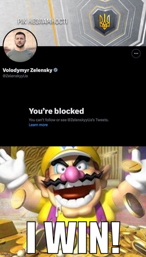 I WIN! | image tagged in shut the f k up | made w/ Imgflip meme maker