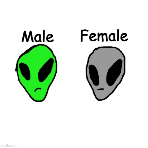 Martian Sexual Dichromatism | Female; Male | made w/ Imgflip meme maker