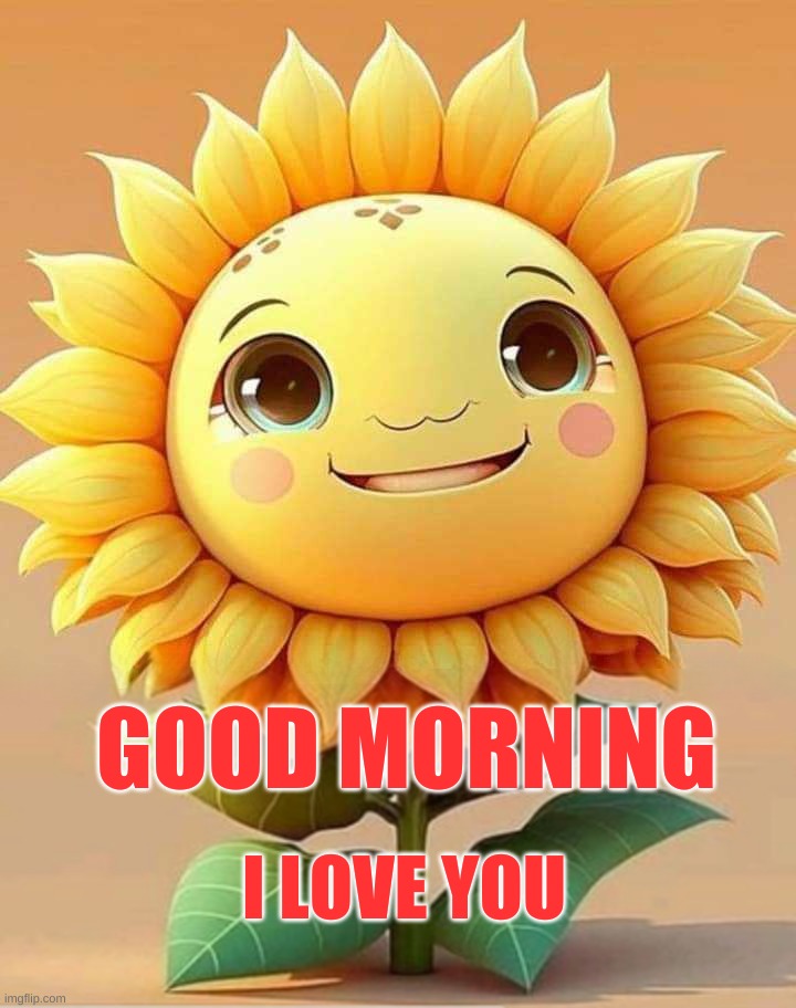 GOOD MORNING; I LOVE YOU | image tagged in good morning,sunflower,sun,i love you,smile | made w/ Imgflip meme maker
