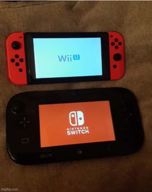 WHAT | image tagged in wii u,nintendo switch,cursed image,why is the fbi here | made w/ Imgflip meme maker