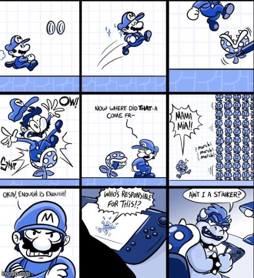 Mario Maker... | image tagged in mario,bowser,nintendo,nintendo switch,comics/cartoons | made w/ Imgflip meme maker