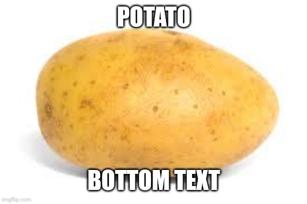 Potato | POTATO BOTTOM TEXT | image tagged in potato | made w/ Imgflip meme maker