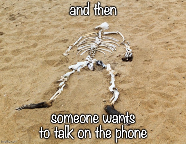 and then someone wants to talk on the phone | made w/ Imgflip meme maker
