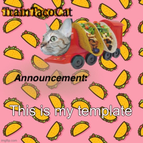 TrainTacoCat | This is my template | image tagged in traintacocat | made w/ Imgflip meme maker