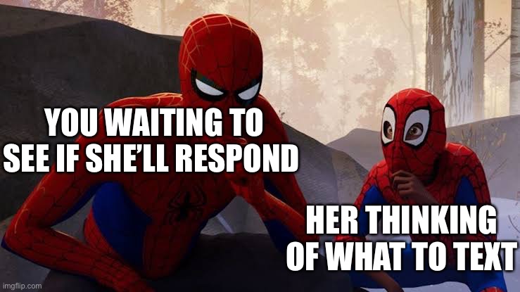 Wait for a text | YOU WAITING TO SEE IF SHE’LL RESPOND; HER THINKING OF WHAT TO TEXT | image tagged in my apprentice | made w/ Imgflip meme maker
