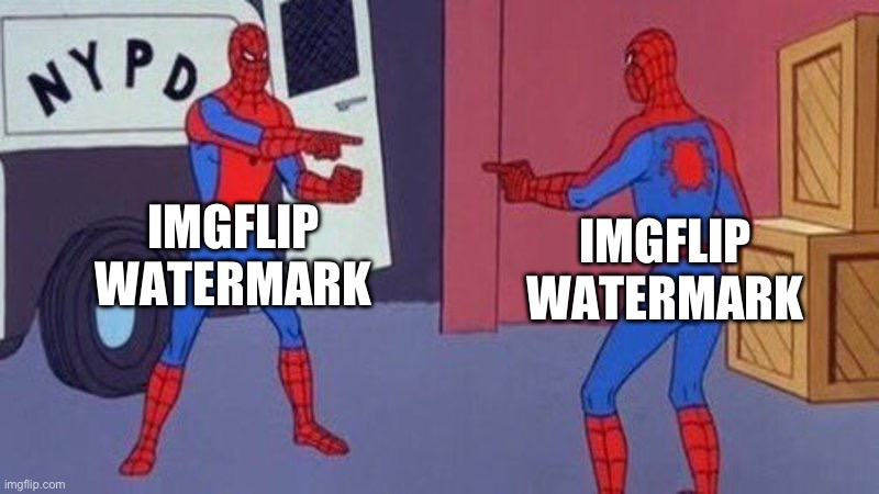 spiderman pointing at spiderman | IMGFLIP WATERMARK IMGFLIP WATERMARK | image tagged in spiderman pointing at spiderman | made w/ Imgflip meme maker