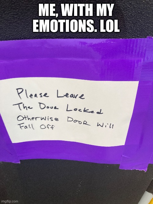 Man-dora’s box | ME, WITH MY EMOTIONS. LOL | image tagged in emotions | made w/ Imgflip meme maker