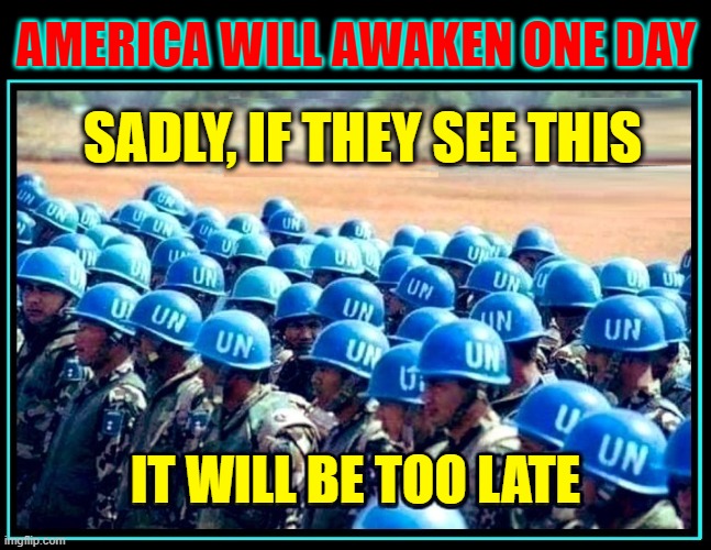 Vaccine mandates. Gun laws. Free speech ends. You will obey! | AMERICA WILL AWAKEN ONE DAY; SADLY, IF THEY SEE THIS; IT WILL BE TOO LATE | image tagged in vince vance,united nations,totalitarian,govenment,memes,new world order | made w/ Imgflip meme maker