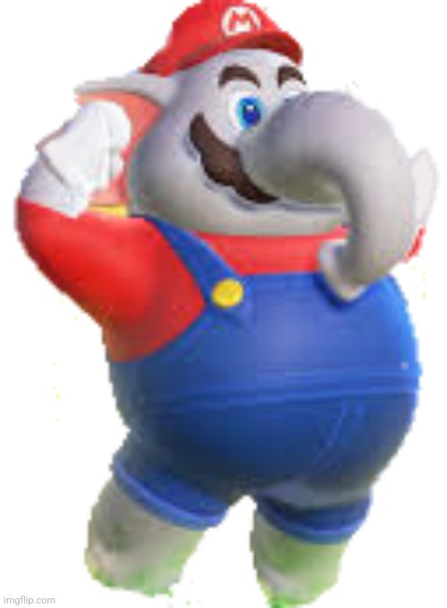 Elephant mario | image tagged in elephant mario | made w/ Imgflip meme maker
