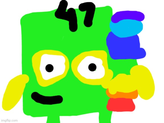 Numberblocks 47 | image tagged in blank white template | made w/ Imgflip meme maker