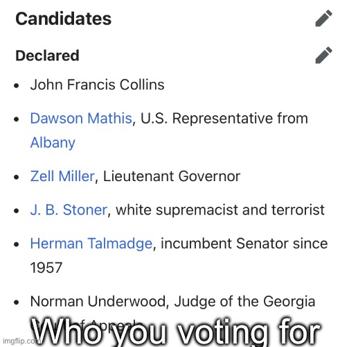 Who you voting for | made w/ Imgflip meme maker