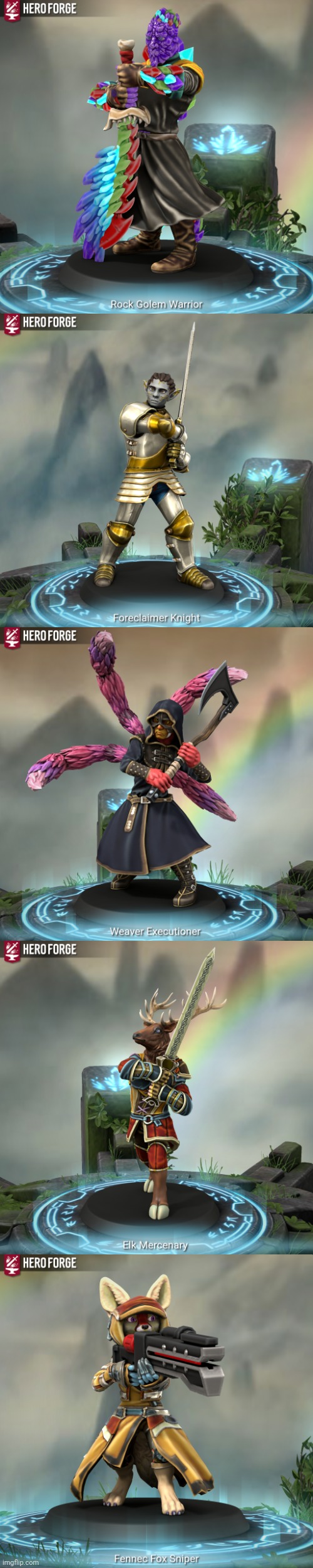 Hero Forge added 5 new species | made w/ Imgflip meme maker