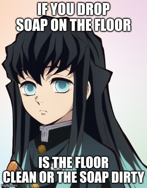 IF YOU DROP SOAP ON THE FLOOR; IS THE FLOOR CLEAN OR THE SOAP DIRTY | made w/ Imgflip meme maker