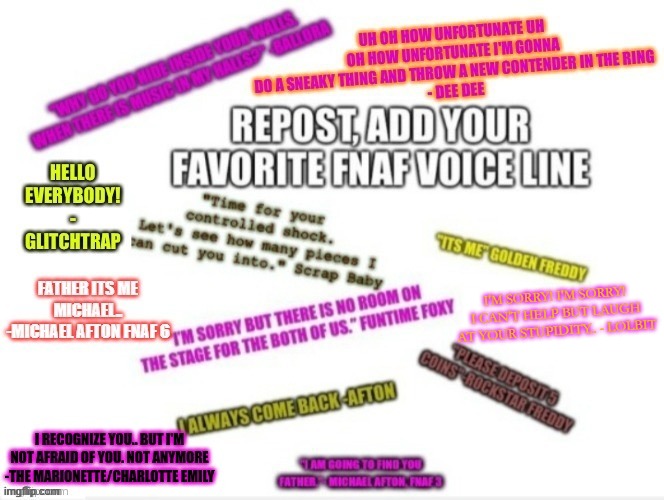 I don't think the voiceline is in the games- but I like it anyways- | I'M SORRY! I'M SORRY! I CAN'T HELP BUT LAUGH AT YOUR STUPIDITY.. - LOLBIT | image tagged in fnaf,repost this,why are you reading the tags,stop reading these tags,stop it,i said stop | made w/ Imgflip meme maker