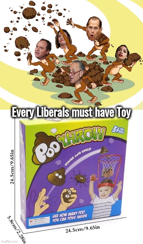 It's just a game to them | Every Liberals must have Toy | image tagged in flinging poop,kids toys,this is where the fun begins,stupid liberals,poopy pants,politicians | made w/ Imgflip meme maker