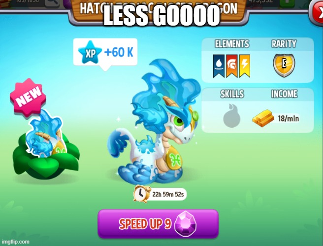 After 3 breeding attempts, finally got Pisces(this was my 4th attempt) | LESS GOOOO | made w/ Imgflip meme maker