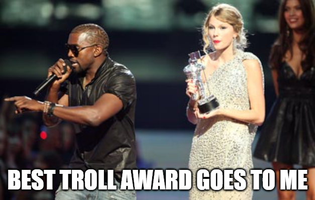 my trolling award Blank Meme Template