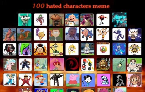 100 hated characters Blank Template - Imgflip