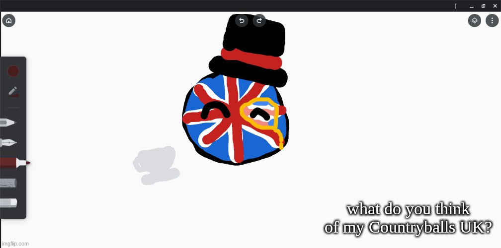 this was very painful to draw since i am not used to digital | what do you think of my Countryballs UK? | image tagged in drawings | made w/ Imgflip meme maker