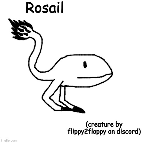 the Tivruk's evolutionary rival | Rosail; (creature by flippy2floppy on discord) | made w/ Imgflip meme maker
