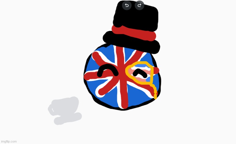 Digitally drawn UK countryball | image tagged in drawings | made w/ Imgflip meme maker