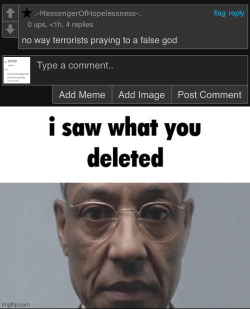 image tagged in i saw what you deleted | made w/ Imgflip meme maker