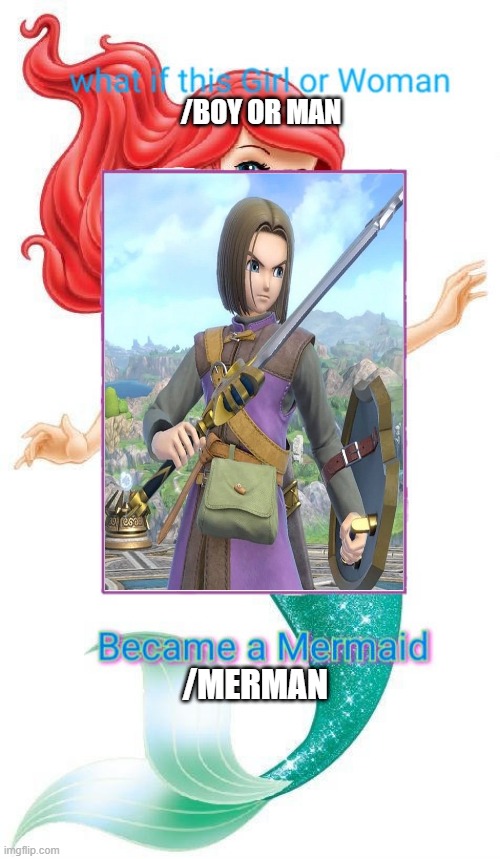 what if the hero became a mermaid/merman | /BOY OR MAN; /MERMAN | image tagged in what if this girl or woman became a mermaid,mermaid,dragon ball super,video games,x x everywhere | made w/ Imgflip meme maker