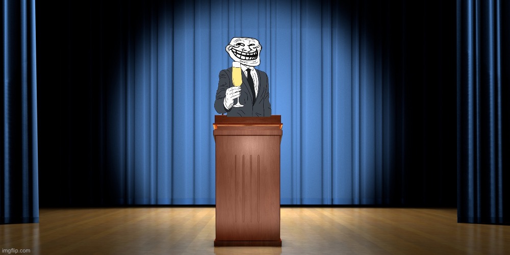 In response to the killing | image tagged in empty podium | made w/ Imgflip meme maker