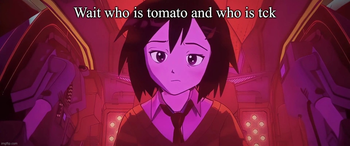 Wait who is tomato and who is tck | image tagged in huh | made w/ Imgflip meme maker