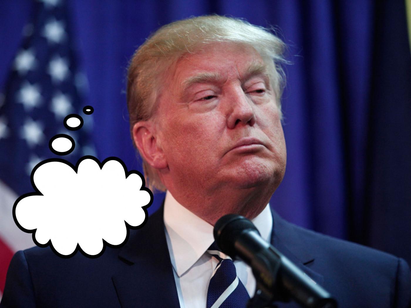 Trump thought balloon template Blank Meme Template