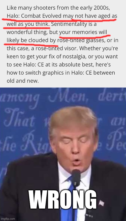 WRONG | image tagged in trump wrong | made w/ Imgflip meme maker
