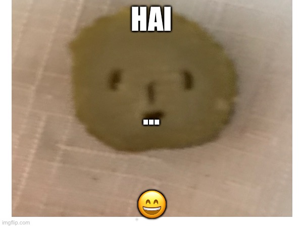 Pickle | HAI; …; 😄 | image tagged in smile | made w/ Imgflip meme maker