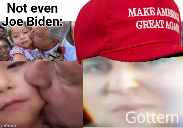 Not even Joe Biden: | image tagged in gottem | made w/ Imgflip meme maker