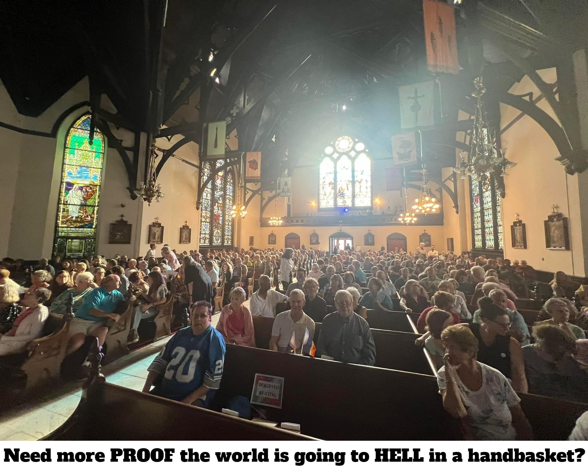 Need more PROOF the world is going to HELL in a handbasket? | image tagged in episcopal church,drag show,sodom and gomorrah revisited,blasphemy,repent,the boiler room of hell | made w/ Imgflip meme maker