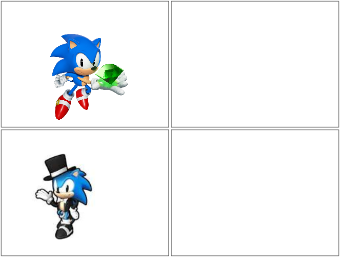 Tuxedo Classic Sonic Blank Meme Template