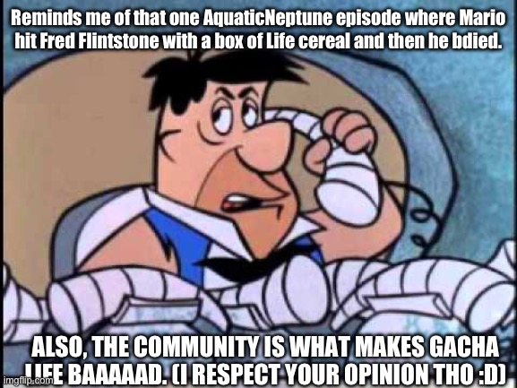 fred flinstone power broker | Reminds me of that one AquaticNeptune episode where Mario hit Fred Flintstone with a box of Life cereal and then he bdied. ALSO, THE COMMUNI | image tagged in fred flinstone power broker | made w/ Imgflip meme maker