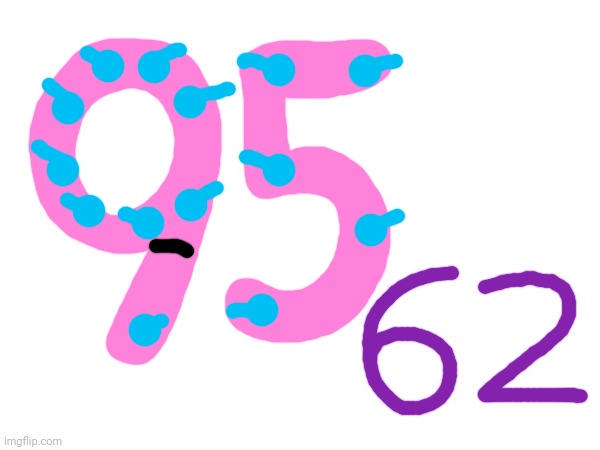 Endless Numbers 95 and 62 for Andy64 | image tagged in 62,95,endless numbers,cata letter l | made w/ Imgflip meme maker