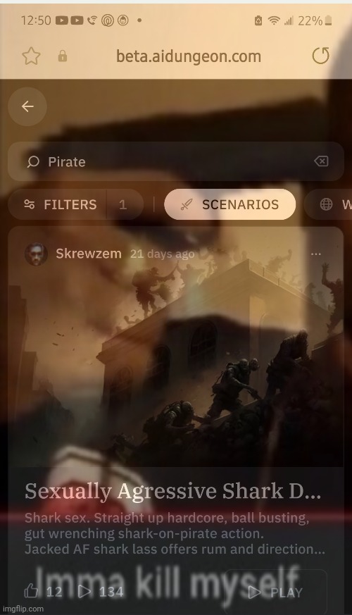 What is AI Dungeon on bruh | made w/ Imgflip meme maker