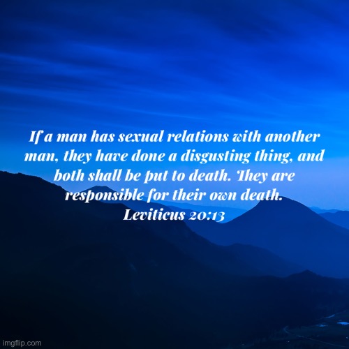 Part 4. What do you guys think about this more extreme verse? | image tagged in anti lgbt bible verse 4 | made w/ Imgflip meme maker