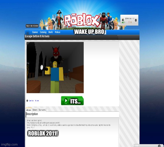 A Blast from the Past - the website in 2011 : r/roblox