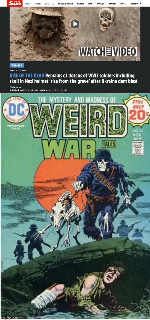 Once again, DC's Weird War comics foresees the future | image tagged in memes | made w/ Imgflip meme maker