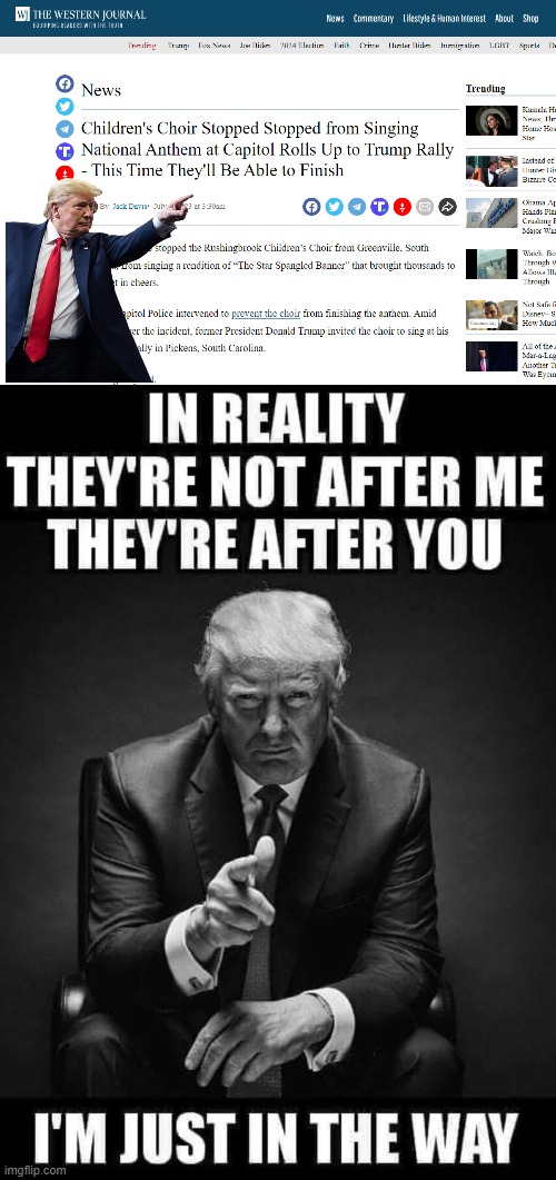 They're Aiming at You and He's in their Way | image tagged in donald trump,aiming at us | made w/ Imgflip meme maker