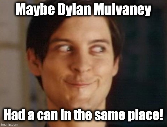 Spiderman Peter Parker Meme | Maybe Dylan Mulvaney Had a can in the same place! | image tagged in memes,spiderman peter parker | made w/ Imgflip meme maker