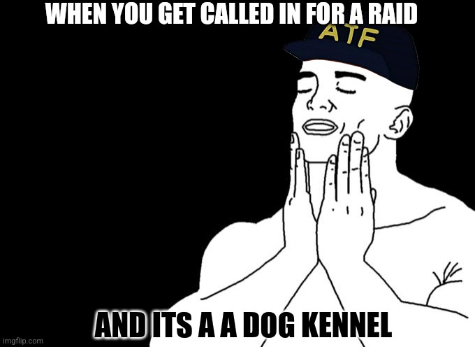 Feels Good | WHEN YOU GET CALLED IN FOR A RAID; AND ITS A A DOG KENNEL | image tagged in feels good | made w/ Imgflip meme maker