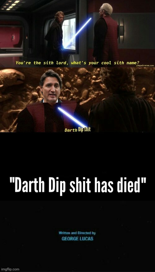 You're the one ruining my country | image tagged in justin trudeau,star wars | made w/ Imgflip meme maker