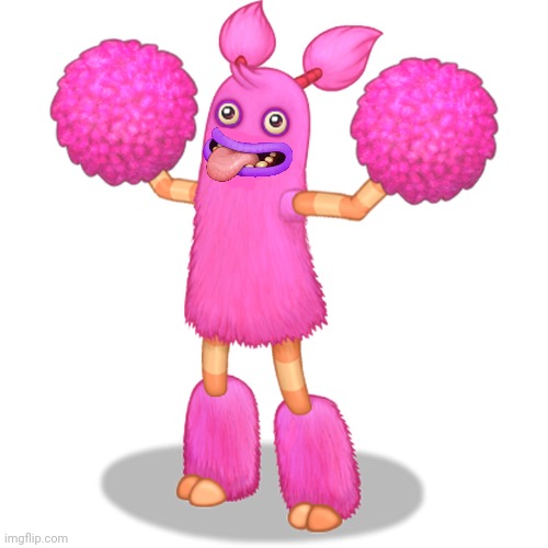 Kissy Missy be like | image tagged in pompom,my singing monsters,kissy missy,poppy playtime | made w/ Imgflip meme maker